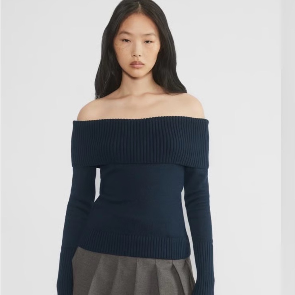 Sunday Best Topaz Off-Shoulder Sweater